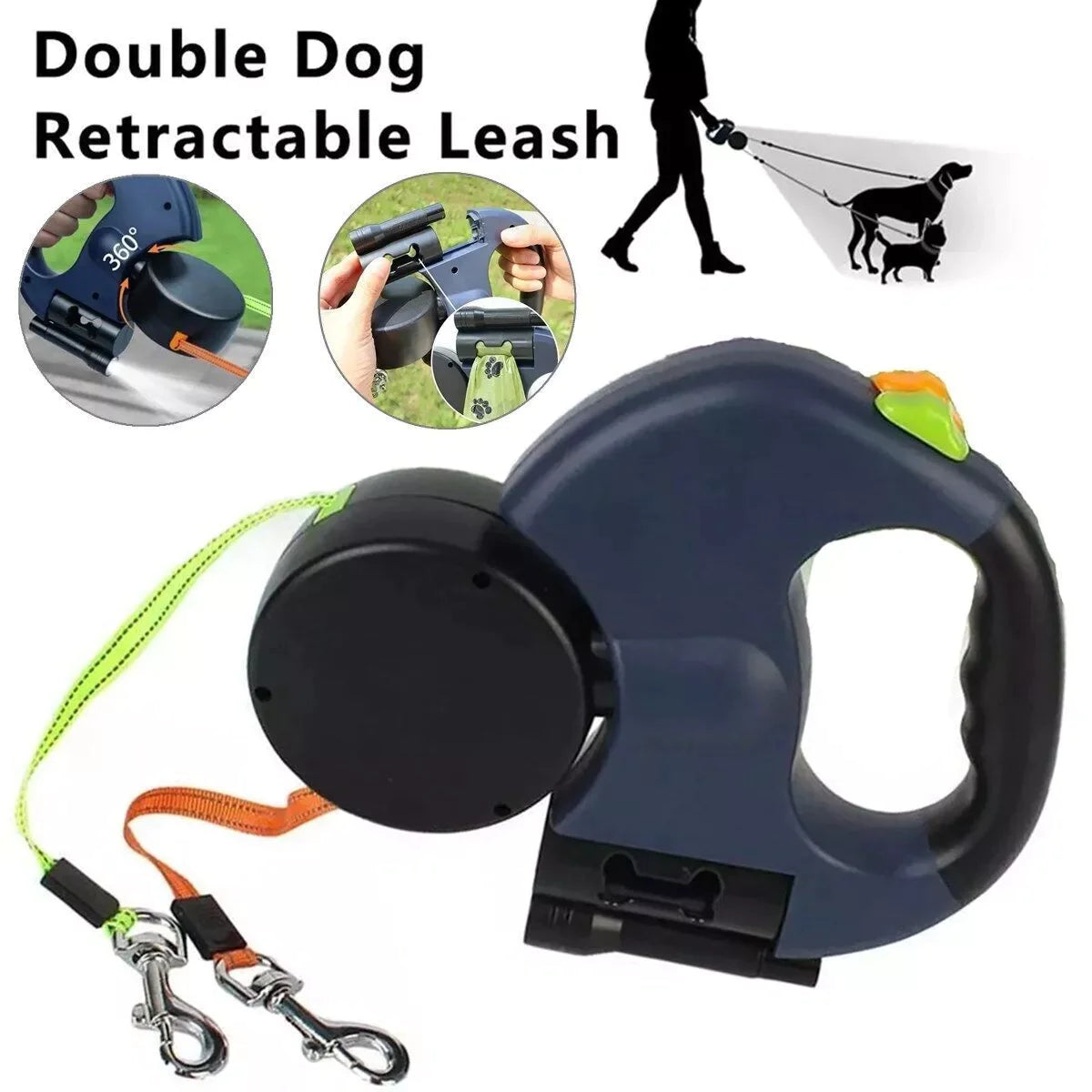 Twin Tangle-Free Dog Leash