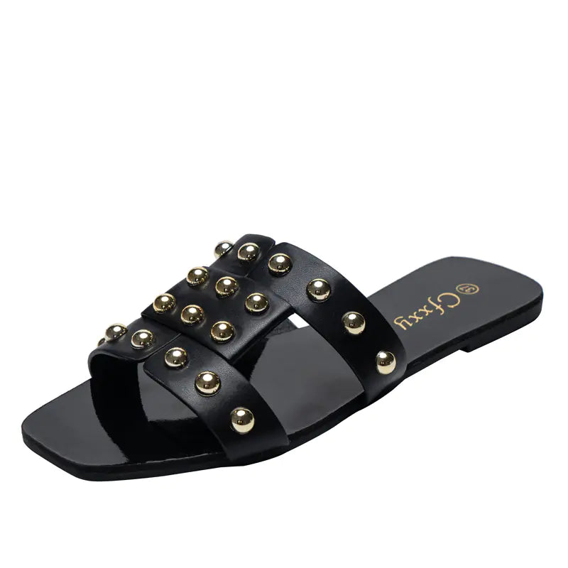 Fashion Rivet Flat Sandals for Women