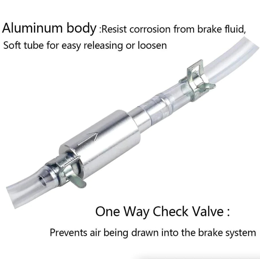 Car Motorcycle Clutch Brake Bleeder Hose One Way Valve Tube Bleeding Tool Set