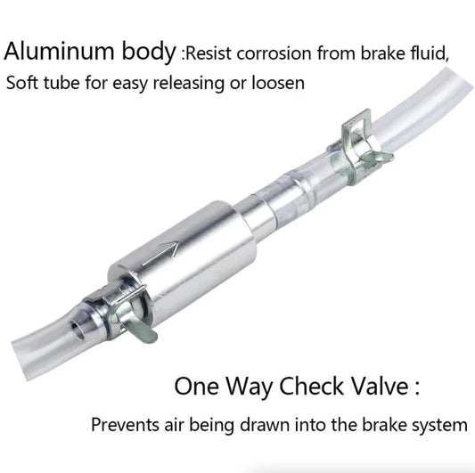 Car Motorcycle Clutch Brake Bleeder Hose One Way Valve Tube Bleeding Tool Set