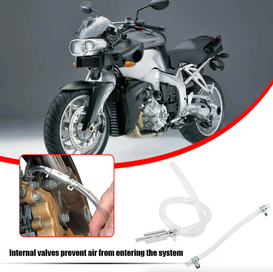 Car Motorcycle Clutch Brake Bleeder Hose One Way Valve Tube Bleeding Tool Set