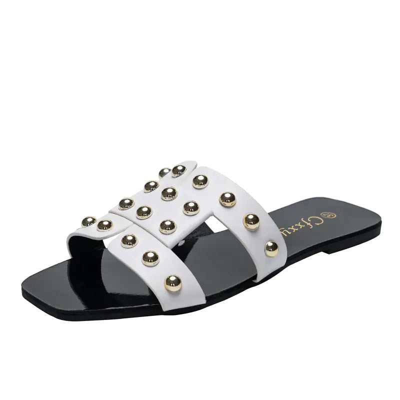 Fashion Rivet Flat Sandals for Women