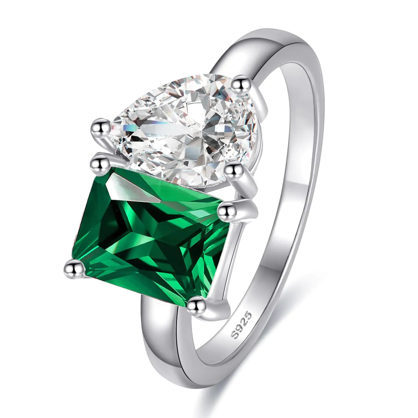 Emerald Eternity Toi Et Moi Ring
