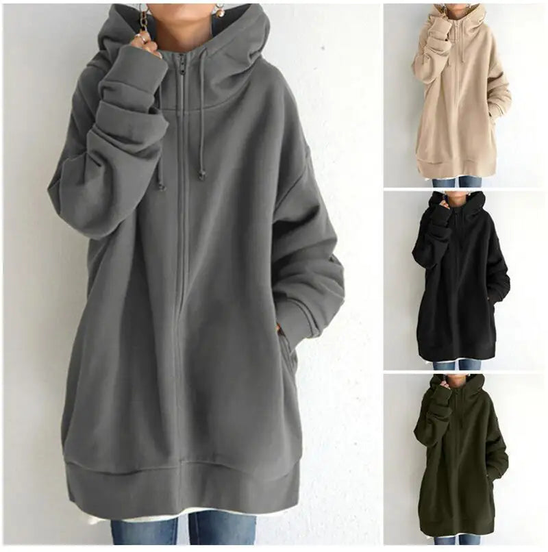 Chic Oversized Hoodie Coat